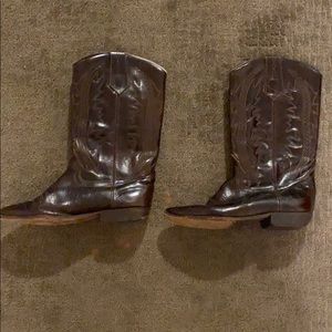 Brown cowboy boots